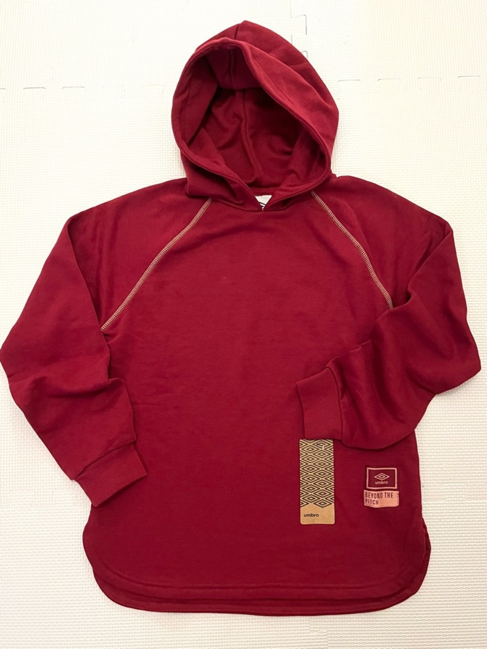 Pullover Hoodie Sweatshirt Long Sleeve Red Girls Size L NWT